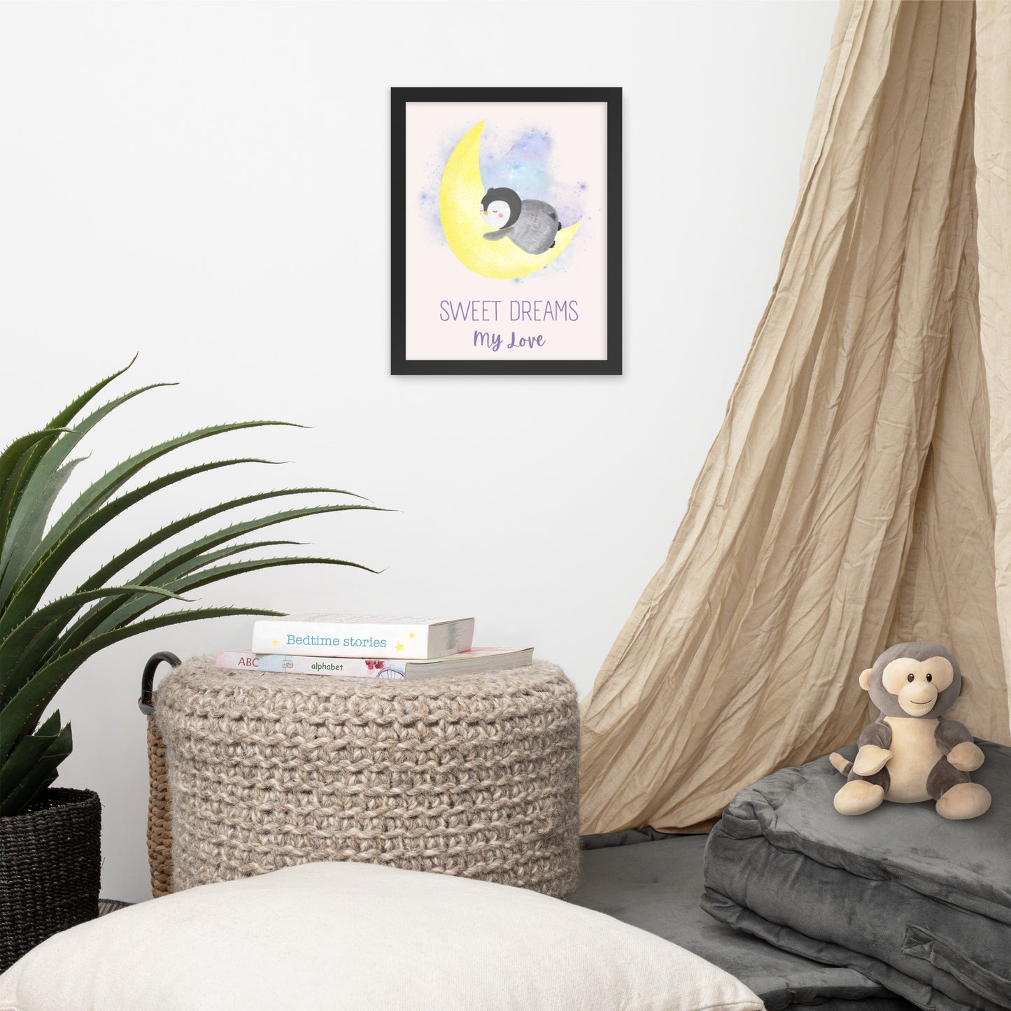 Sweet Dreams My Love Penguin Indrammet plakat