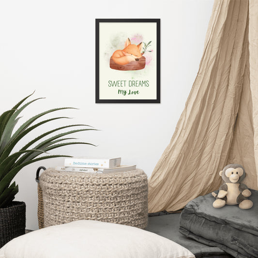 Sweet Dreams My Love Fox Indrammet plakat