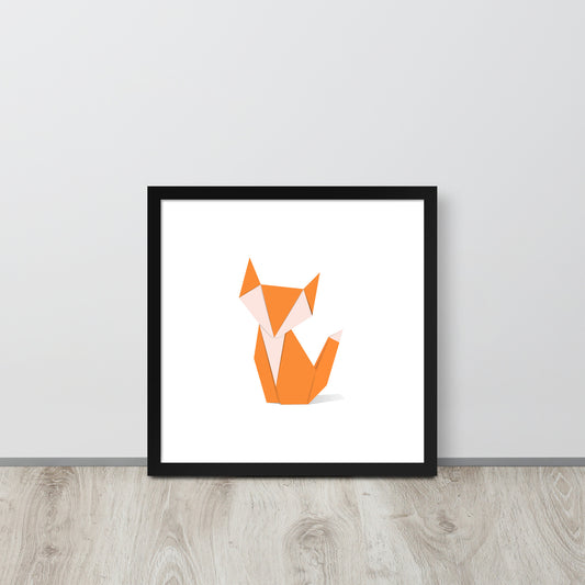 Origami Animals Fox Indrammet plakat