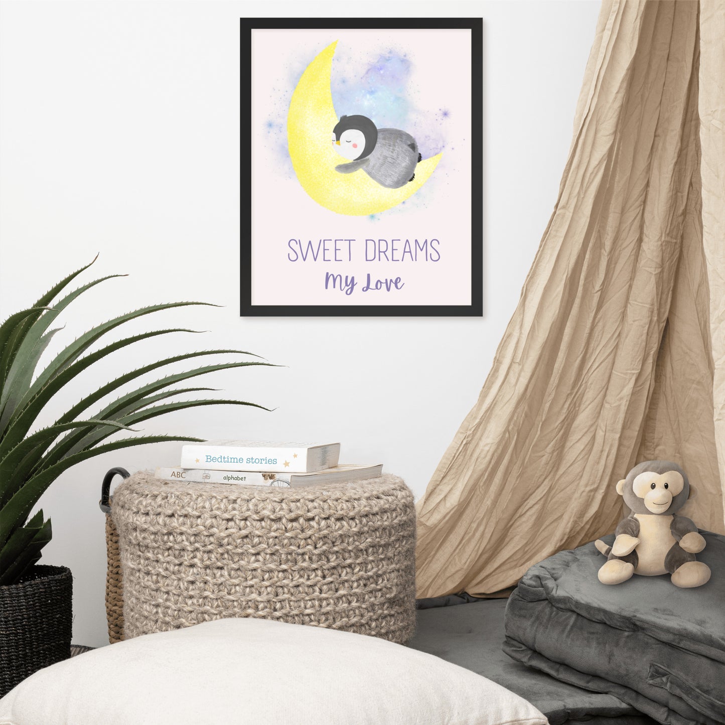 Sweet Dreams My Love Penguin Indrammet plakat