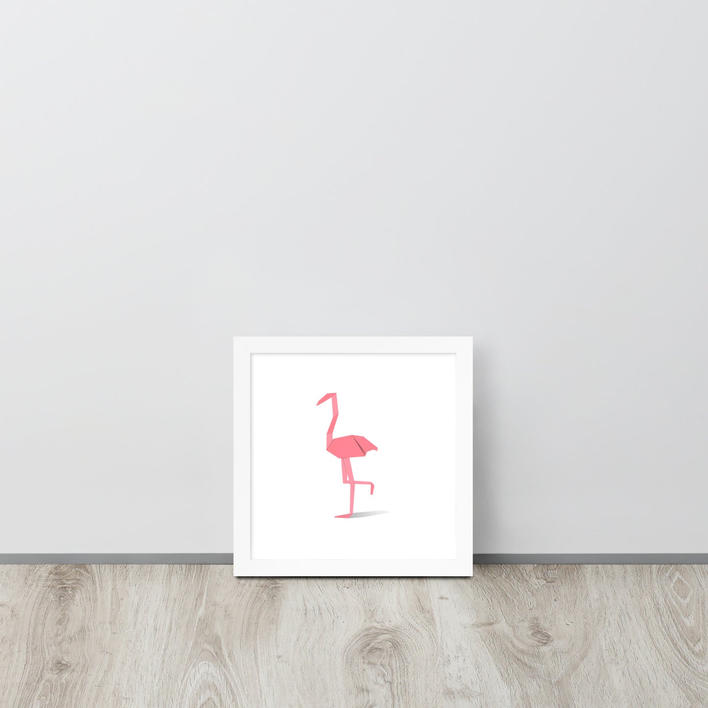 Origami Animals Flamingo Indrammet plakat