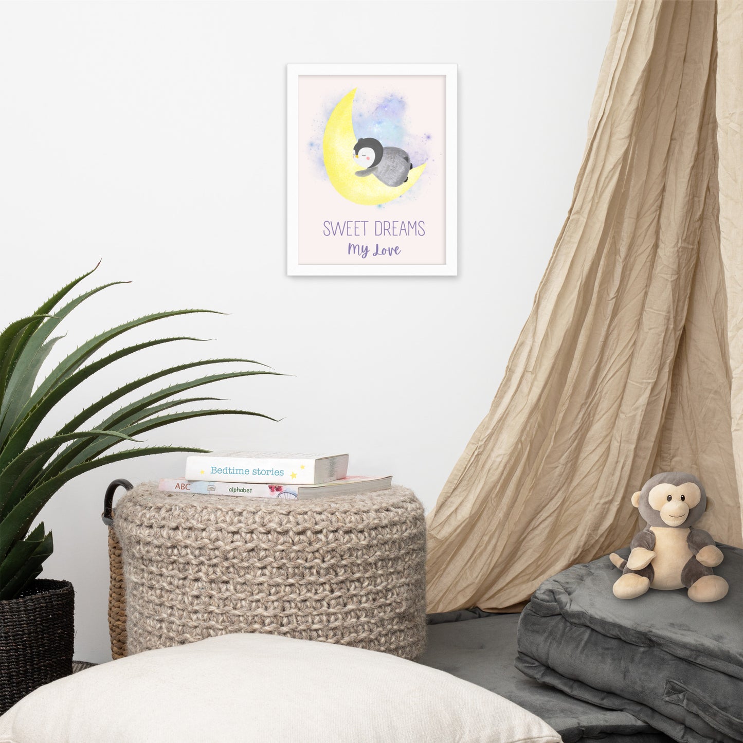 Sweet Dreams My Love Penguin Indrammet plakat