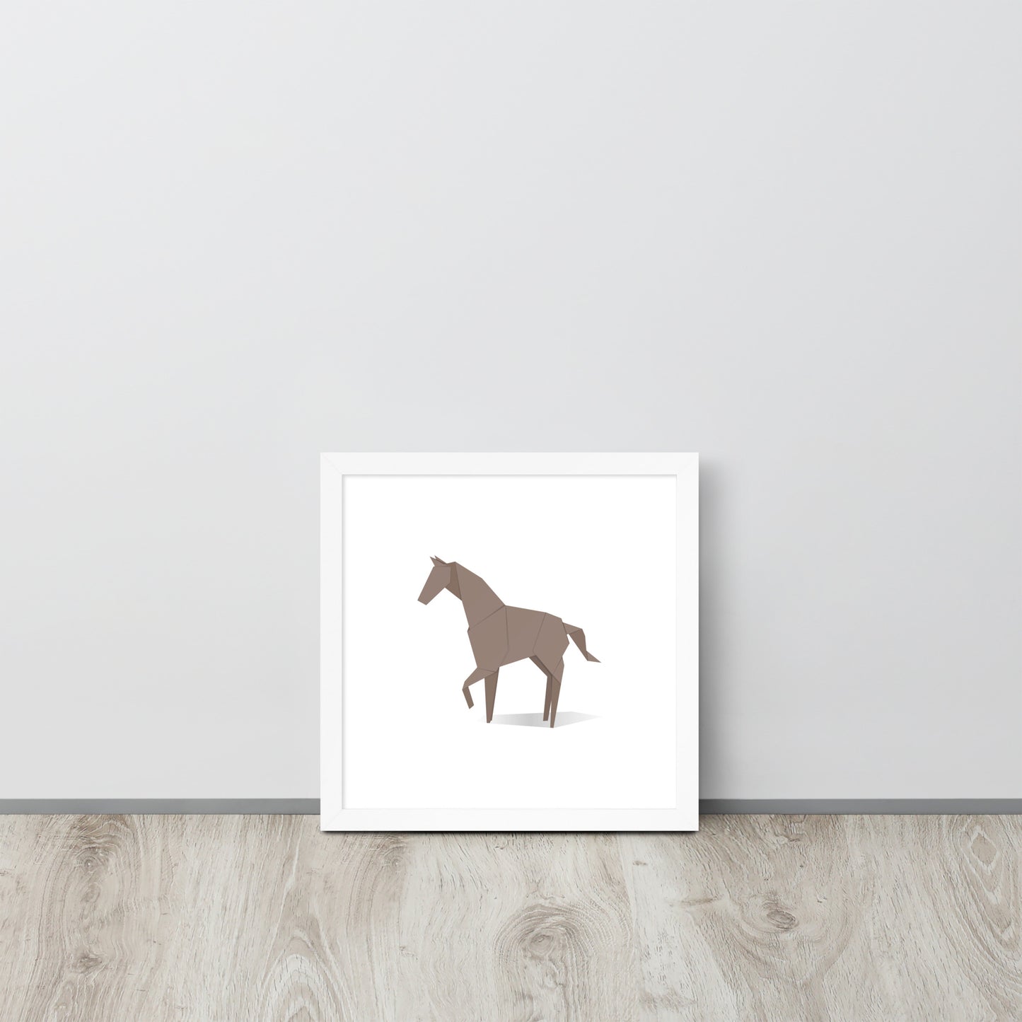 Origami Animals Horse Indrammet plakat