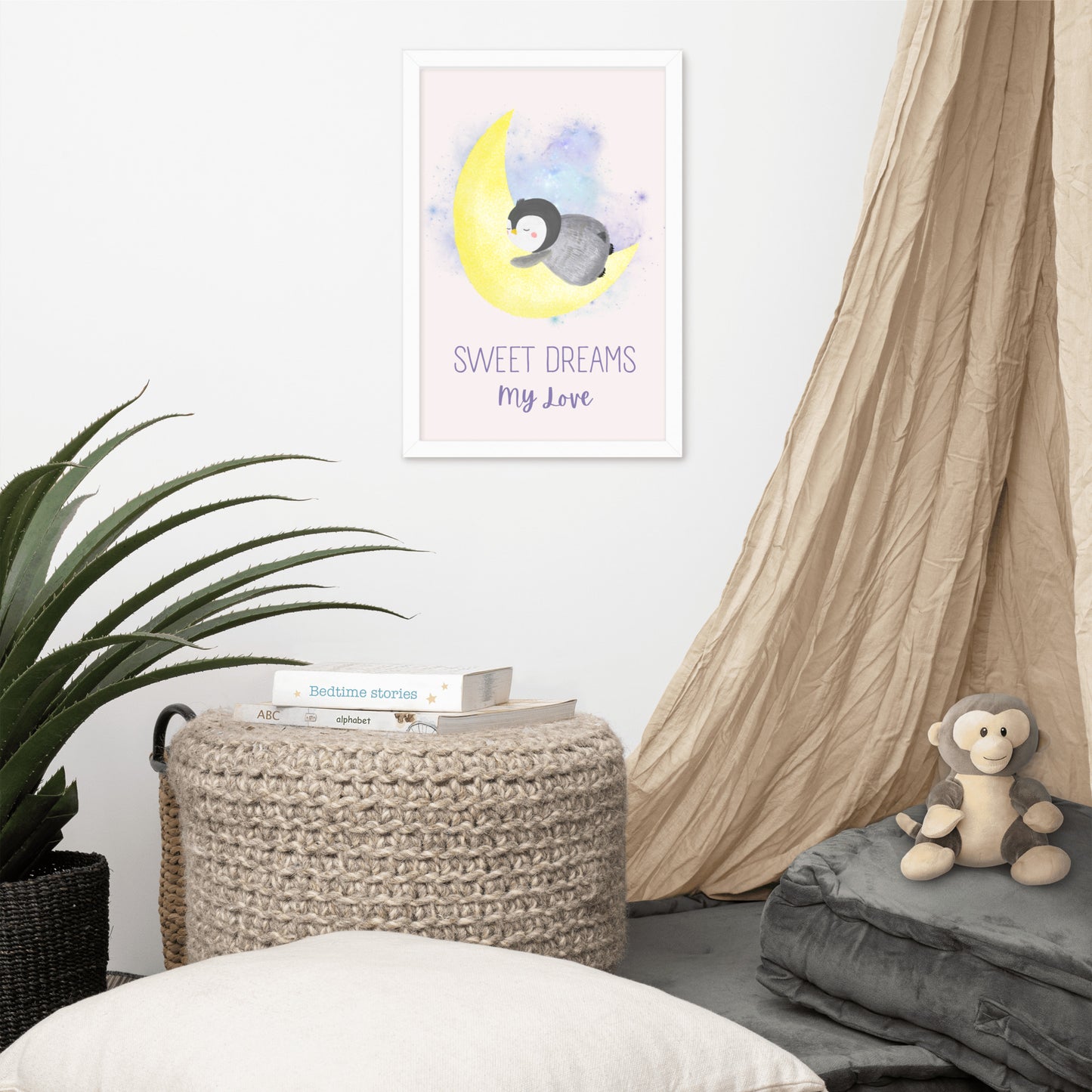 Sweet Dreams My Love Penguin Indrammet plakat