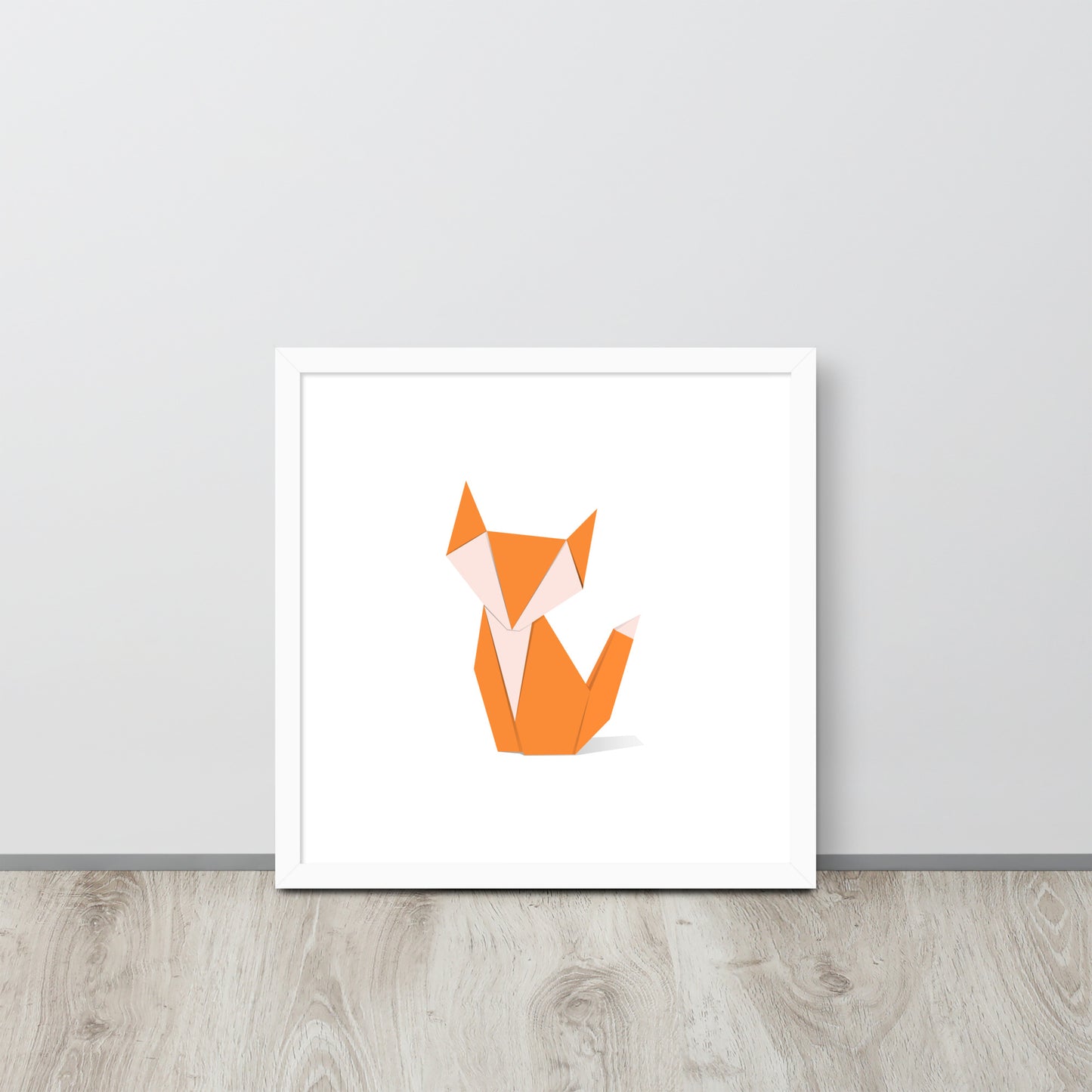 Origami Animals Fox Indrammet plakat