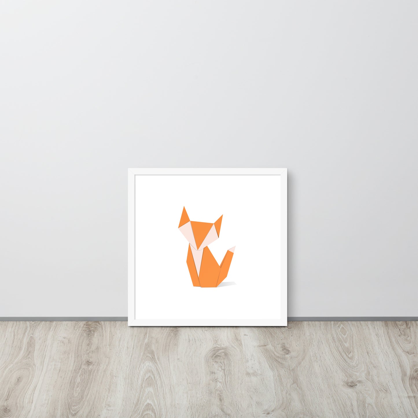 Origami Animals Fox Indrammet plakat